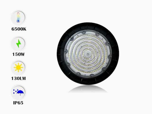 5 x highbay pro led 150w – 6500k koud wit – ip65 waterdicht – 19.500 lm – philips lumileds - afbeelding 4 van  5