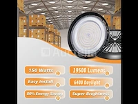5 x highbay slim 150w - 130lm/w - ip65 - koud wit 6400k - afbeelding 3 van  4