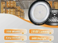 5 x highbay slim 150w - 130lm/w - ip65 - koud wit 6400k - afbeelding 1 van  5