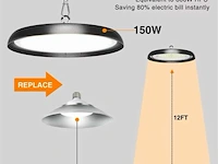 5 x highbay slim 150w - 130lm/w - ip65 - koud wit 6400k - afbeelding 3 van  5