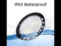 5 x highbayled slim 150w – 6500k koud wit – ufo ip65 waterdicht – 19.500 lm – zwart - afbeelding 3 van  5