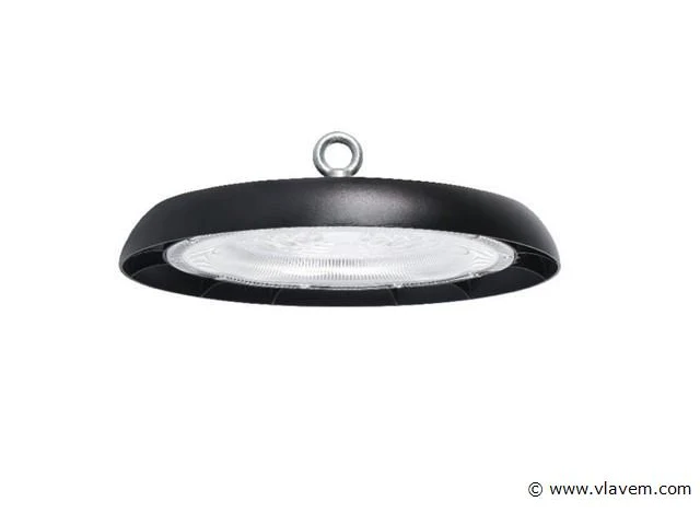 5 x highbayled slim 150w – 6500k koud wit – ufo ip65 waterdicht – 19.500 lm – zwart - afbeelding 2 van  4
