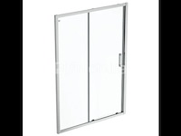 5 x ideal standard connect 2 - schuifdeur, 2-delig, 120 cm, silver bright/helder glas k9277eo (nr 15-17) - afbeelding 1 van  3