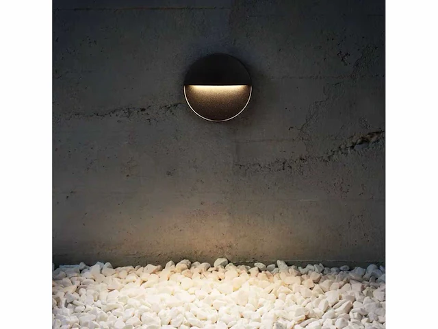 5 x inbouw ronde led trapverlichting – 6w – 540 lm – 3500k neutraal wit – zwart – ip54 waterdicht – (s-22r) - afbeelding 2 van  5