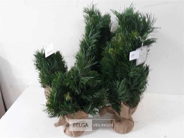 5 x kerstboom kuststof met kluit - afbeelding 2 van  3
