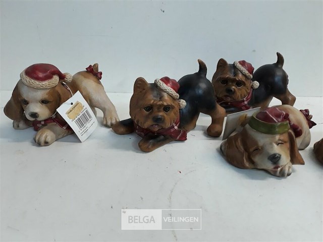 5 x kersthond 3 assorti 14 cm - afbeelding 3 van  3