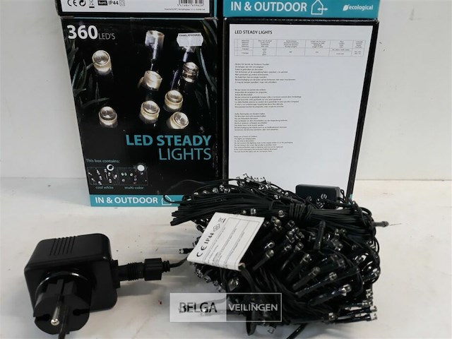 5 x kerstlampen 360 lampen koud wit met tranfo - afbeelding 3 van  3