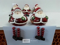5 x kerstman 10 cm met losse beendjes - afbeelding 3 van  3