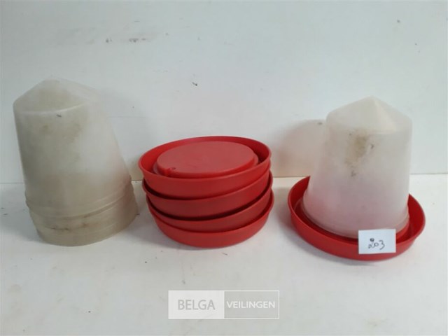 5 x kippen drinkbak 1 l - afbeelding 1 van  3