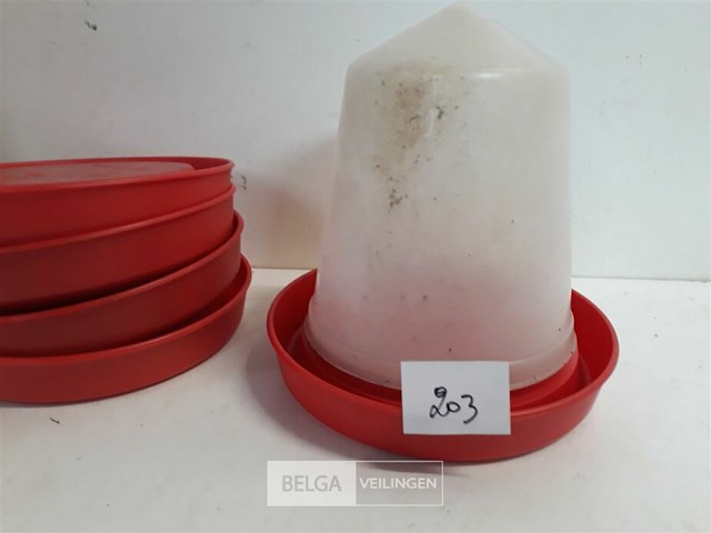 5 x kippen drinkbak 1 l - afbeelding 3 van  3