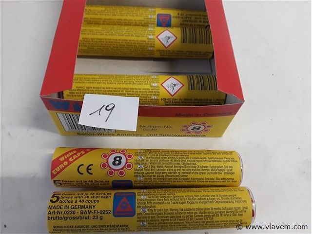 5 x klappers voor speelgoedgeweer 8 shot 240 knallen - afbeelding 2 van  2