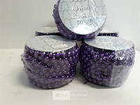 5 x kralenguirlande paars 8 mm x 10 m - afbeelding 3 van  3