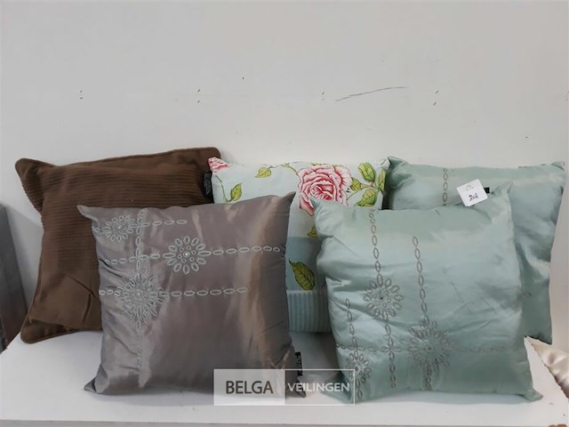 5 x kussen mix +/- 35x35 cm - afbeelding 2 van  3