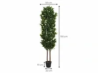 5 x laurierboom - kunstplant - 190 cm - afbeelding 5 van  6
