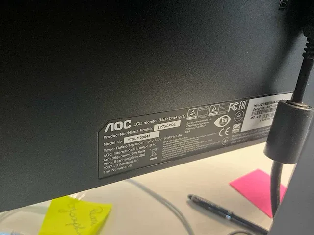 5 x lcd monitor/scherm aoc type model 270lm00043 - afbeelding 3 van  4