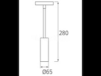5 x led hangspot op magnetische rail 48v - 4200k neutraal wit -20w - zwart - afbeelding 2 van  4