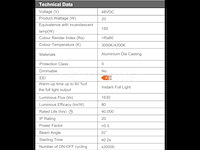 5 x led hangspot op magnetische rail 48v - 4200k neutraal wit -20w - zwart - afbeelding 3 van  4