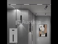 5 x led hangspot op magnetische rail 48v - 4200k neutraal wit -20w - zwart - afbeelding 4 van  4