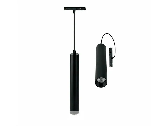 5 x led hangspot op magnetische rail 48v - 4200k neutraal wit -20w - zwart - afbeelding 3 van  5
