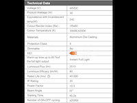 5 x led hangspot op magnetische rail 48v - 4200k neutraal wit -30w - zwart - afbeelding 2 van  4