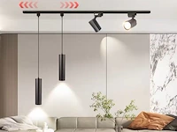 5 x led hangspot op magnetische rail 48v - 4200k neutraal wit -30w - zwart - afbeelding 1 van  4