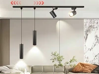 5 x led hangspot op magnetische rail 48v - 4200k neutraal wit -30w - zwart - afbeelding 2 van  5