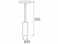 5 x led hangspot op magnetische rail 48v - 4200k neutraal wit -30w - zwart - afbeelding 3 van  4