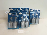 5 x led kaars 2 stuks 8 cm - afbeelding 1 van  3