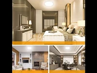 5 x led paneel - rond - 30w opbouw - kleur kader : wit 3000k ((warm wit)) - afbeelding 1 van  4