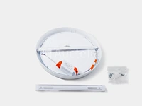 5 x led paneel - rond - 30w opbouw - kleur kader : wit 3000k ((warm wit)) - afbeelding 3 van  4