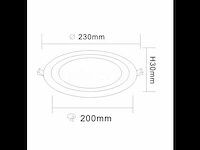 5 x led paneel - tweekleurig : blauw + wit 18w + 6w - afbeelding 3 van  4