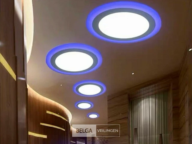 5 x led paneel - tweekleurig : blauw + wit 18w + 6w - afbeelding 1 van  5