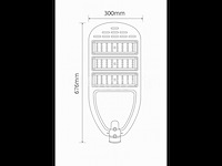 5 x led straatverlichting 150w met sensor – 6500k koud wit – ip65 waterdicht – 15.000 lm - afbeelding 2 van  5