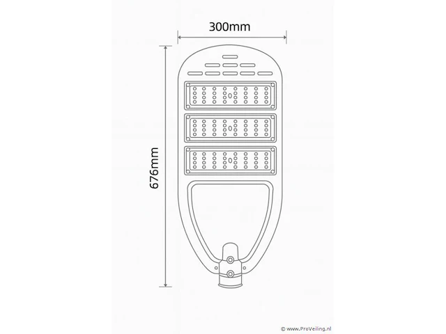 5 x led straatverlichting 150w met sensor – 6500k koud wit – ip65 waterdicht – 15.000 lm - afbeelding 5 van  5