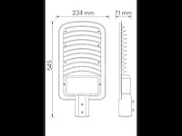 5 x led straatverlichting 200w – 6500k koud wit – ip65 waterdicht – 20.000 lm - afbeelding 4 van  6