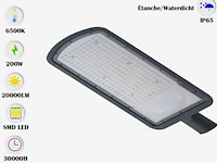 5 x led straatverlichting 200w – 6500k koud wit – ip65 waterdicht – 20.000 lm - afbeelding 7 van  7