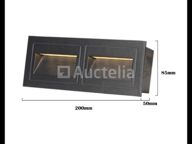 5 x led trapverlichting 3w – 270 lm – 3000kwarm wit – ip65 waterdicht – rechthoekig – antraciet (ly06) - afbeelding 3 van  3