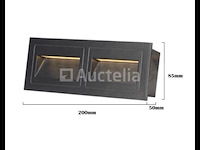 5 x led trapverlichting 3w – 270 lm – 3000kwarm wit – ip65 waterdicht – rechthoekig – antraciet (ly06) - afbeelding 3 van  3