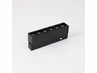 5 x libra draaibare lineaire led-spot op magnetische rail 48v - 4000k neutraal wit -6w - zwart - afbeelding 2 van  4
