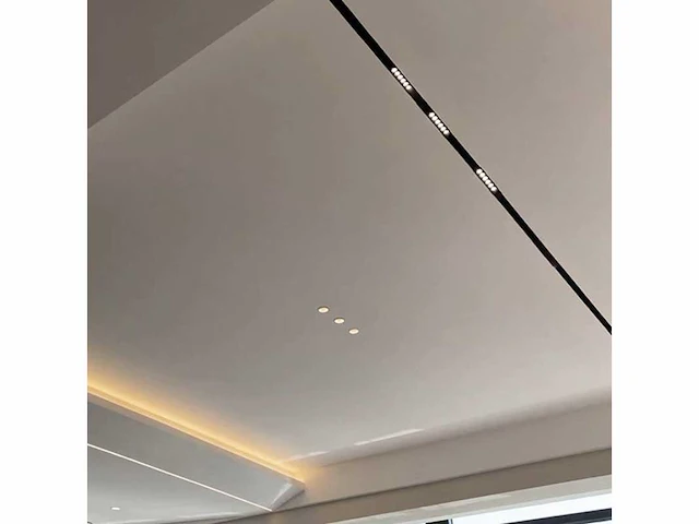 5 x libra draaibare lineaire led-spot op magnetische rail 48v - 4000k neutraal wit -6w - zwart - afbeelding 4 van  4
