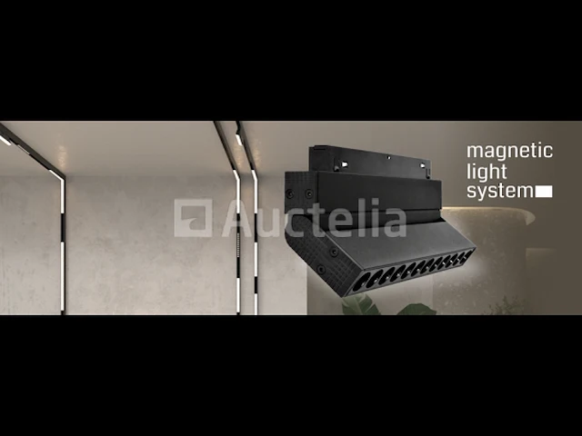 5 x libra lineair verstelbare led spotlight op magnetische rail 48v - 4000k neutraal wit -12w - zwart - afbeelding 1 van  5