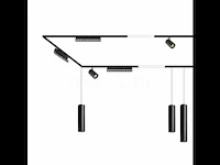 5 x libra lineaire richtbare led-spot voor magnetische rail 48v – 12w – zwart. - afbeelding 4 van  5