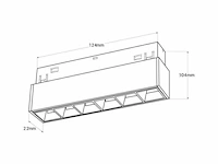 5 x libra lineaire richtbare led-spot voor magnetische rail 48v – 6w – zwart. - afbeelding 4 van  5