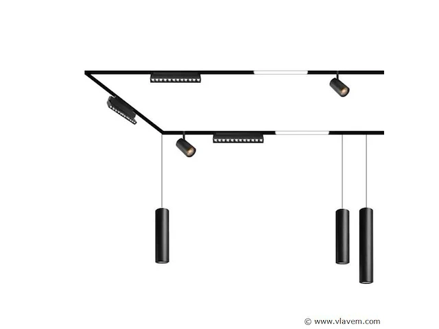 5 x libra lineaire richtbare led-spot voor magnetische rail 48v - afbeelding 5 van  5