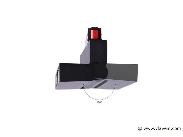 5 x libra spot draaibare lineaire led op magnetische rail 48v - 4000k neutraal wit -12w - zwart - afbeelding 3 van  5