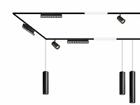 5 x libra spot draaibare lineaire led op magnetische rail 48v - 4000k neutraal wit -12w - zwart - afbeelding 5 van  5