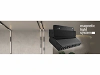5 x libra spot draaibare lineaire led op magnetische rail 48v - 4000k neutraal wit -12w - zwart - afbeelding 4 van  5