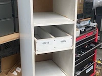 5 x magazijnkasten - hoogte : +/- 180 cm. breedte : 38 cm. diepte : 50 cm. - afbeelding 1 van  6