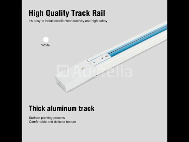 5 x monofase rail - 1 meter (wit) - afbeelding 3 van  3
