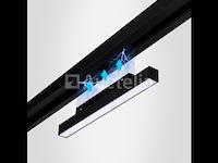 5 x mora led spot lineaire op magnetische rail 48v - 4000k neutraal wit -15w - zwart - afbeelding 2 van  5